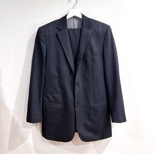 Anson Tailored Charcoal Gray Suit Holland & Sherry Fiesta Wool 40R Est